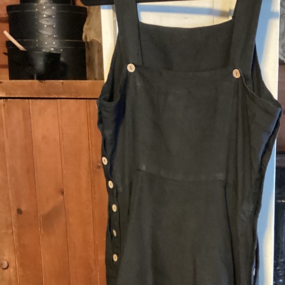 SON DE FLOR LINEN PINAFORE JUMPER STYLE DRESS - L - Picture 5 of 8